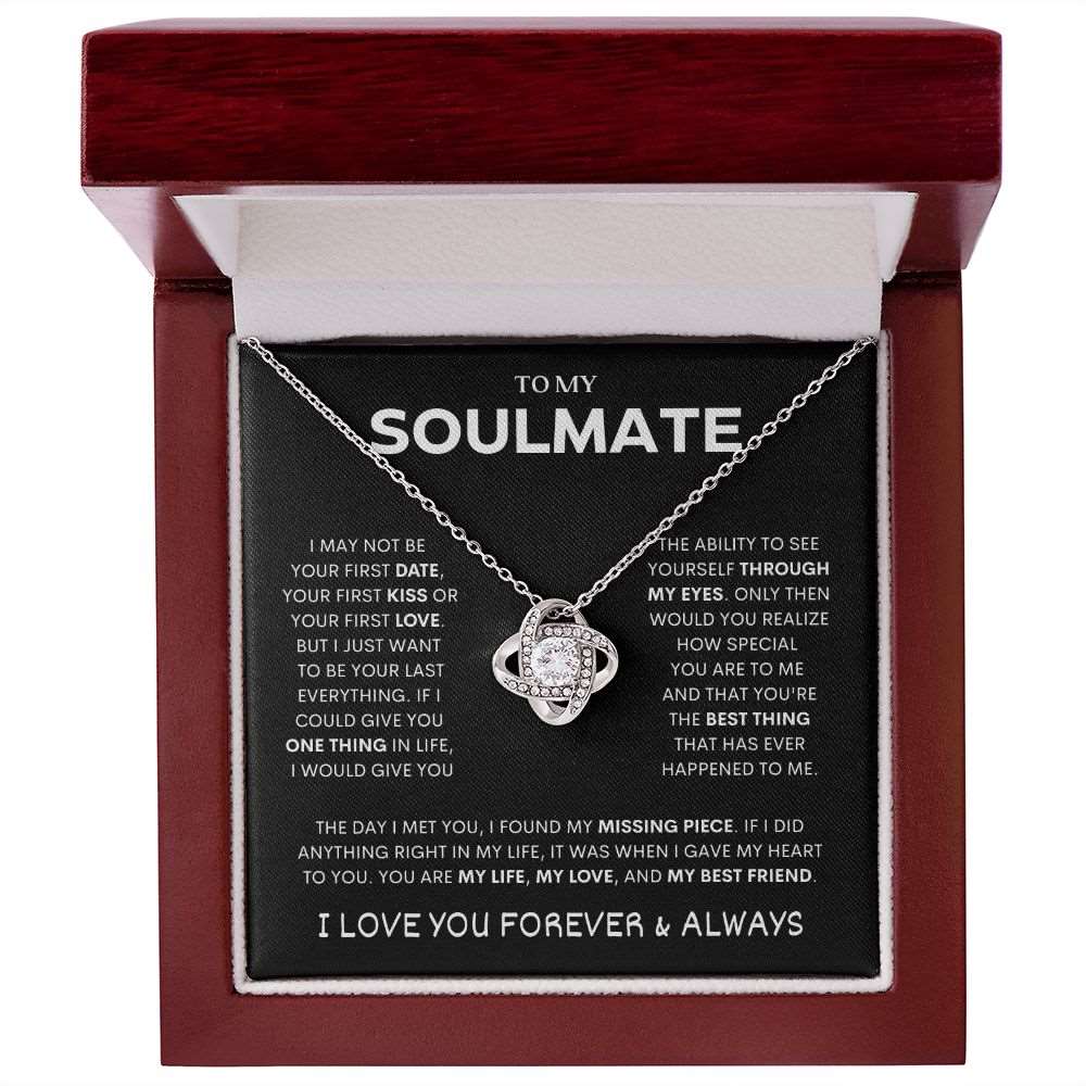 To My Soulmate | You Are My Missing Piece | Love Knot Necklace