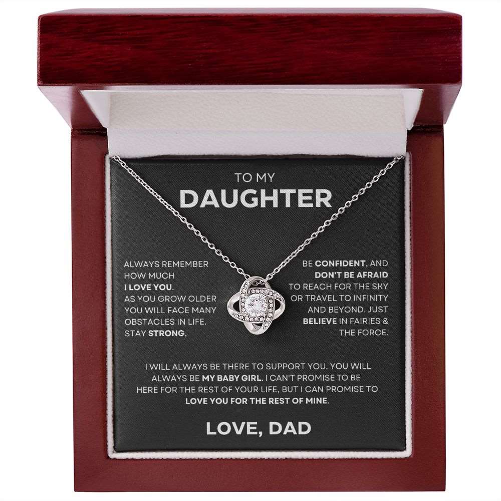 To My Daughter | Always Remember | Love Knot Necklace