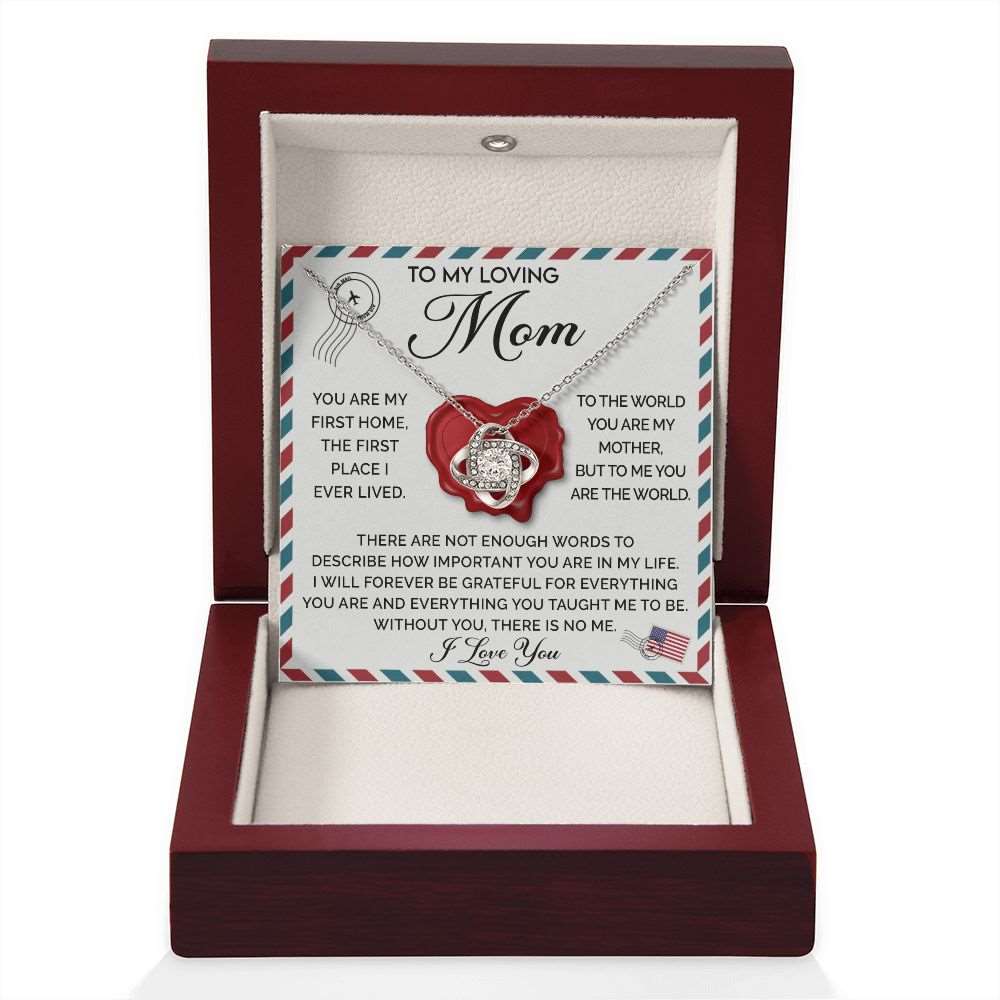 You Are My World Mom - Love Knot Necklace