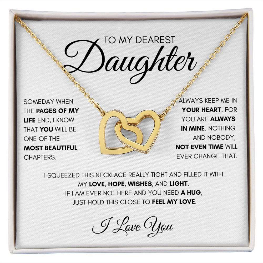 To My Dearest Daughter | Keep Me In Your Heart | Love Necklace