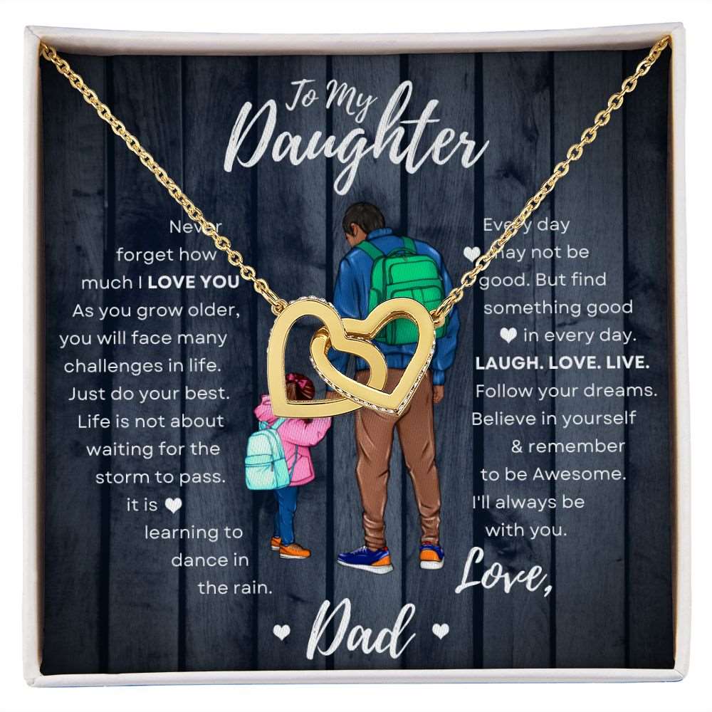 To My Daughter | Dance in the Rain | Interlocking Hearts Necklace