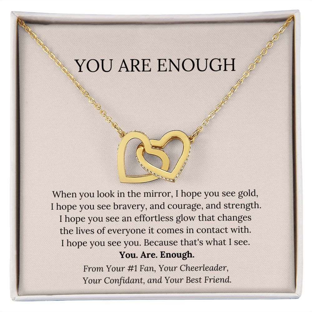 You Are Enough | Interlocking Hearts Necklace