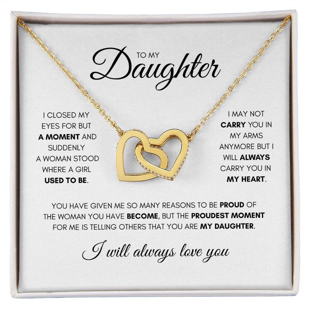 To My Daughter | I Am So Proud Of You, Interlocking Love Necklace