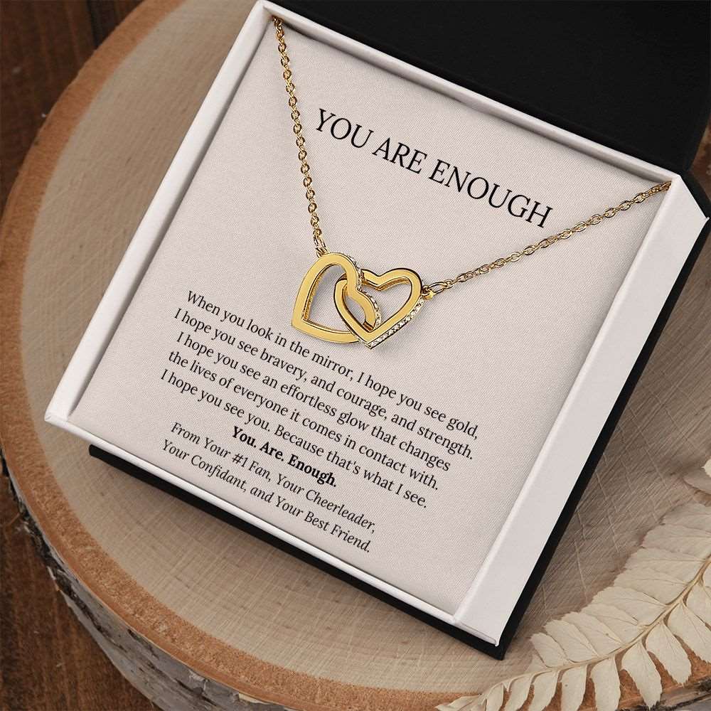 You Are Enough | Interlocking Hearts Necklace