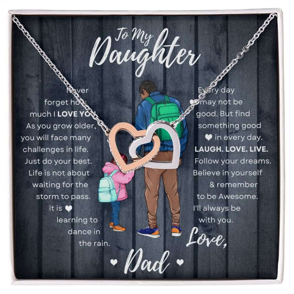 To My Daughter | Dance in the Rain | Interlocking Hearts Necklace