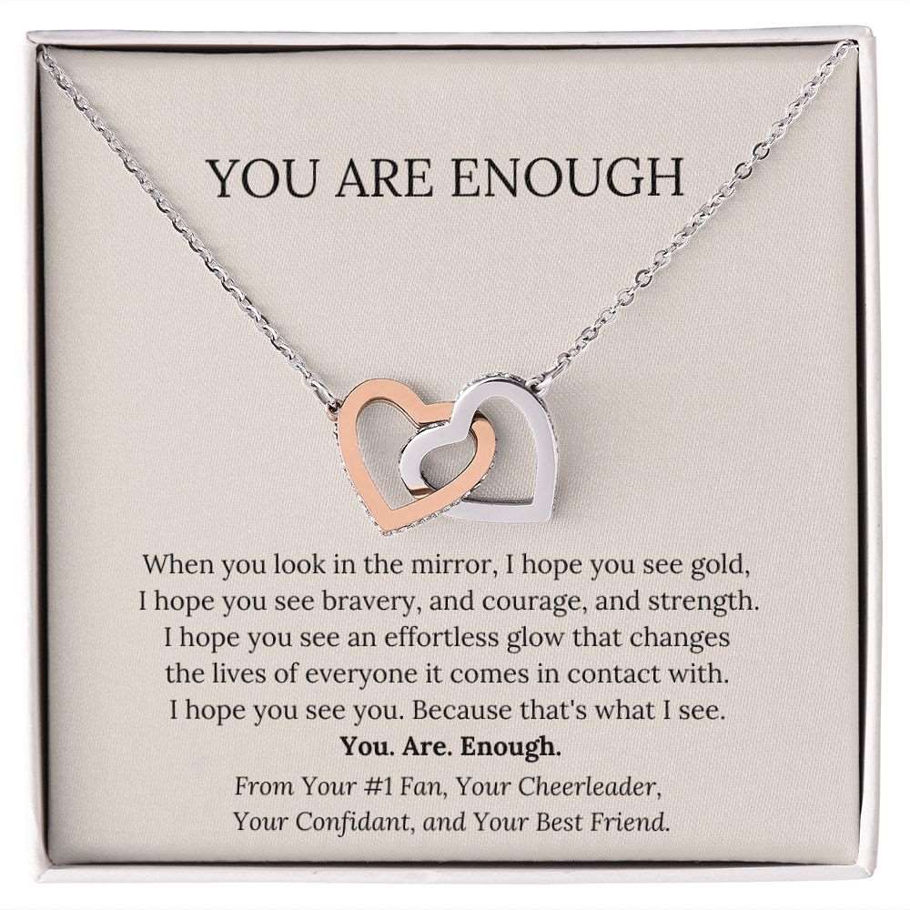 You Are Enough | Interlocking Hearts Necklace