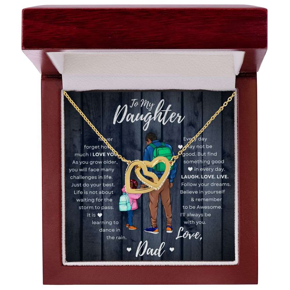 To My Daughter | Dance in the Rain | Interlocking Hearts Necklace