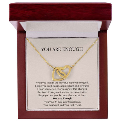 You Are Enough | Interlocking Hearts Necklace