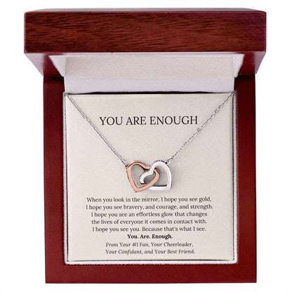 You Are Enough | Interlocking Hearts Necklace