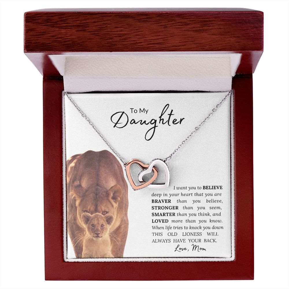 To My Daughter | You Are My Daughter | Interlocking Hearts Necklace