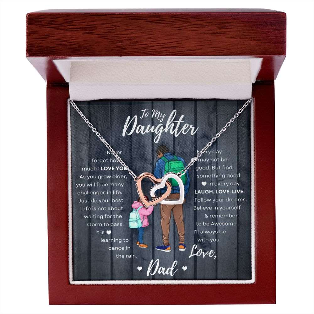 To My Daughter | Dance in the Rain | Interlocking Hearts Necklace