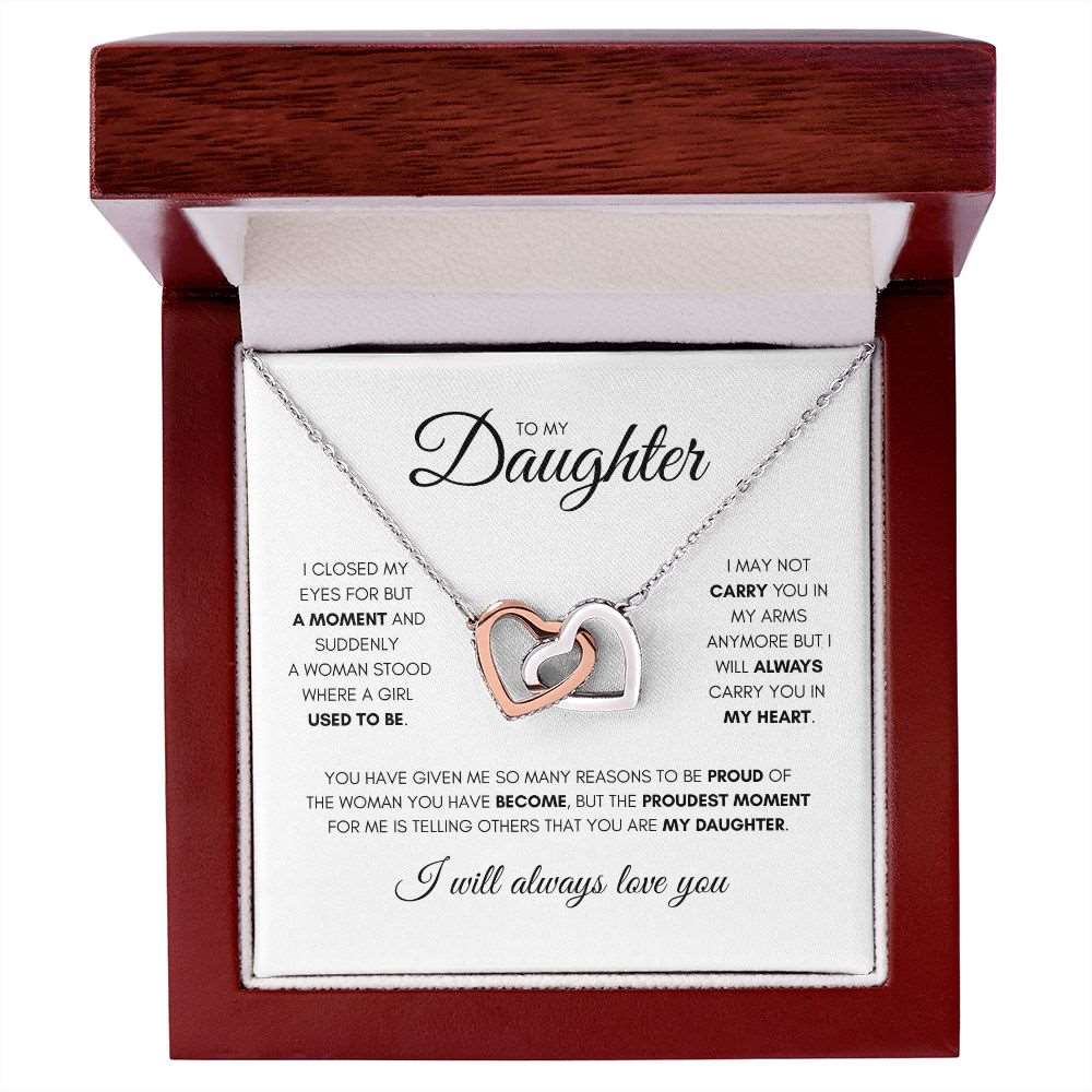 To My Daughter | I Am So Proud Of You, Interlocking Love Necklace