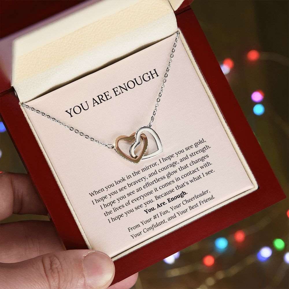 You Are Enough | Interlocking Hearts Necklace