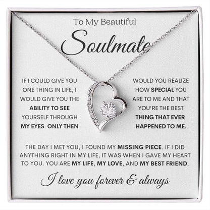 To My Beautiful Soulmate | One Thing In Life | Forever Love Necklace