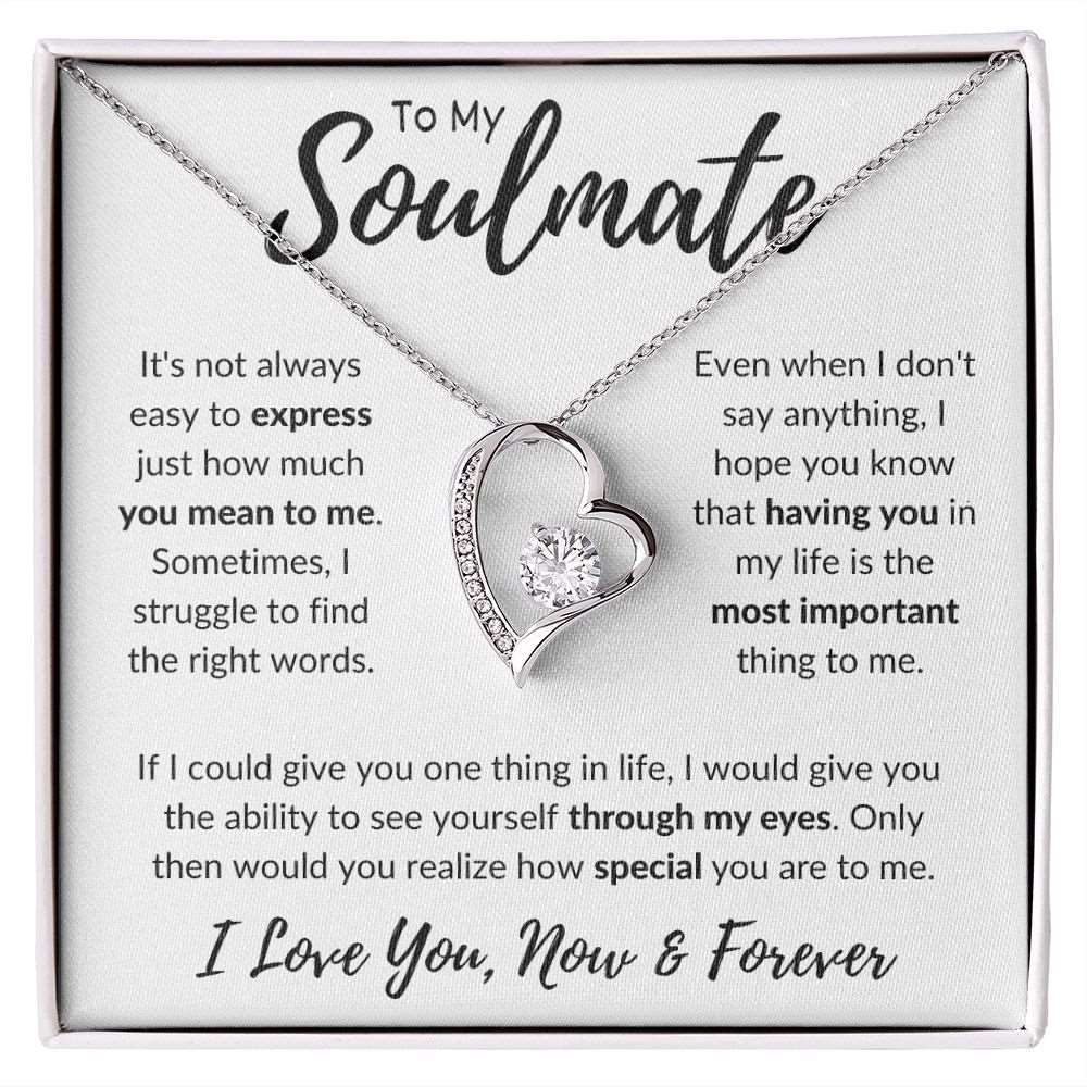 To My Soulmate | Forever Love Necklace | Gift For Her | Valentines Day | Anniversary | Special Occasion