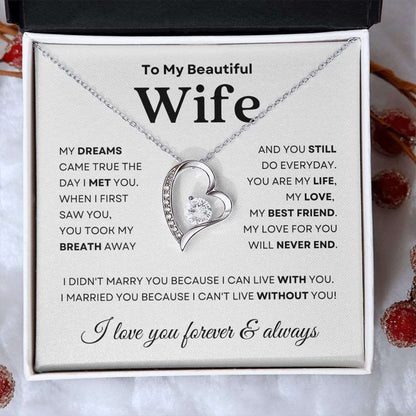 To My Beautiful Wife | The Day I Met You | Forever Love Necklace