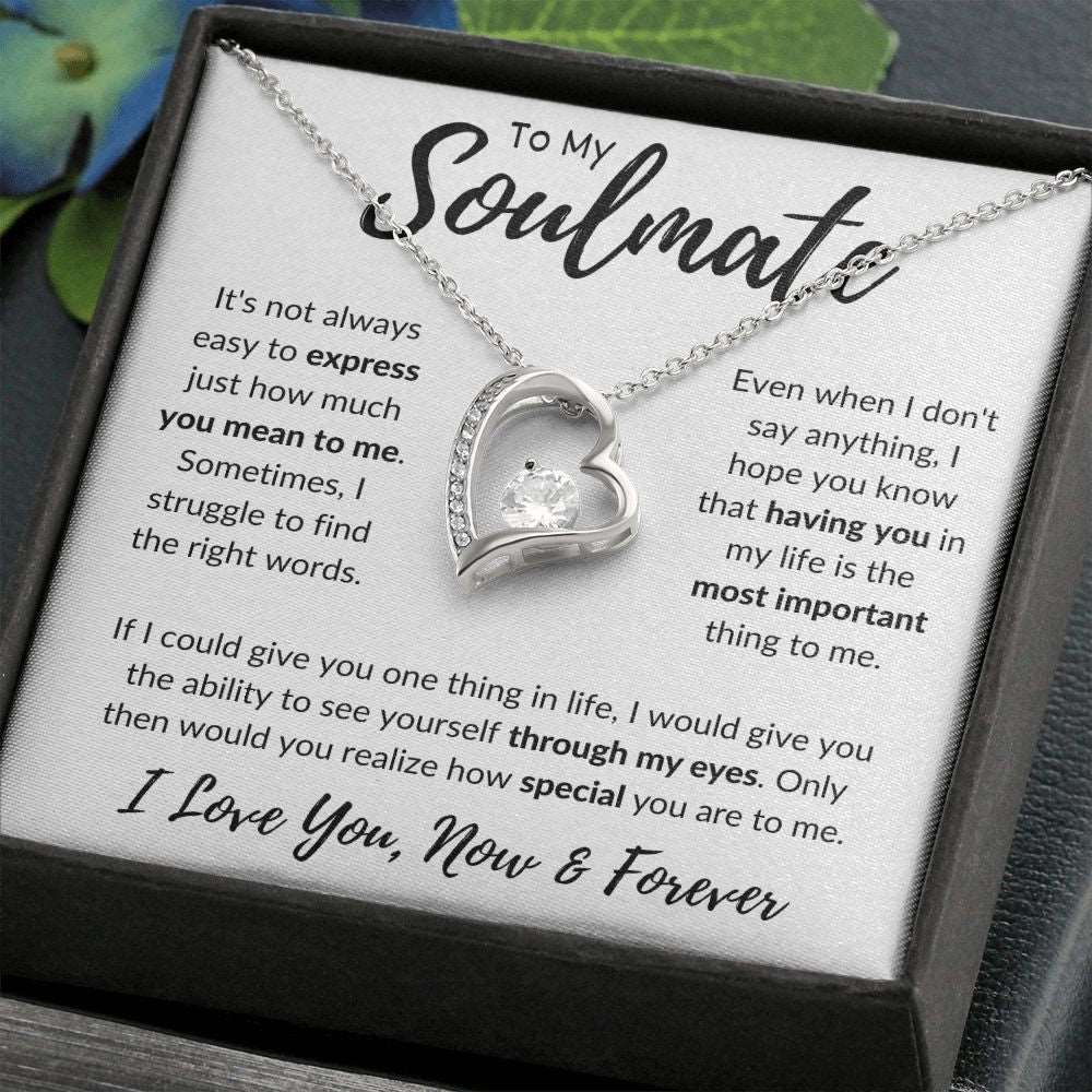 To My Soulmate | Forever Love Necklace | Gift For Her | Valentines Day | Anniversary | Special Occasion