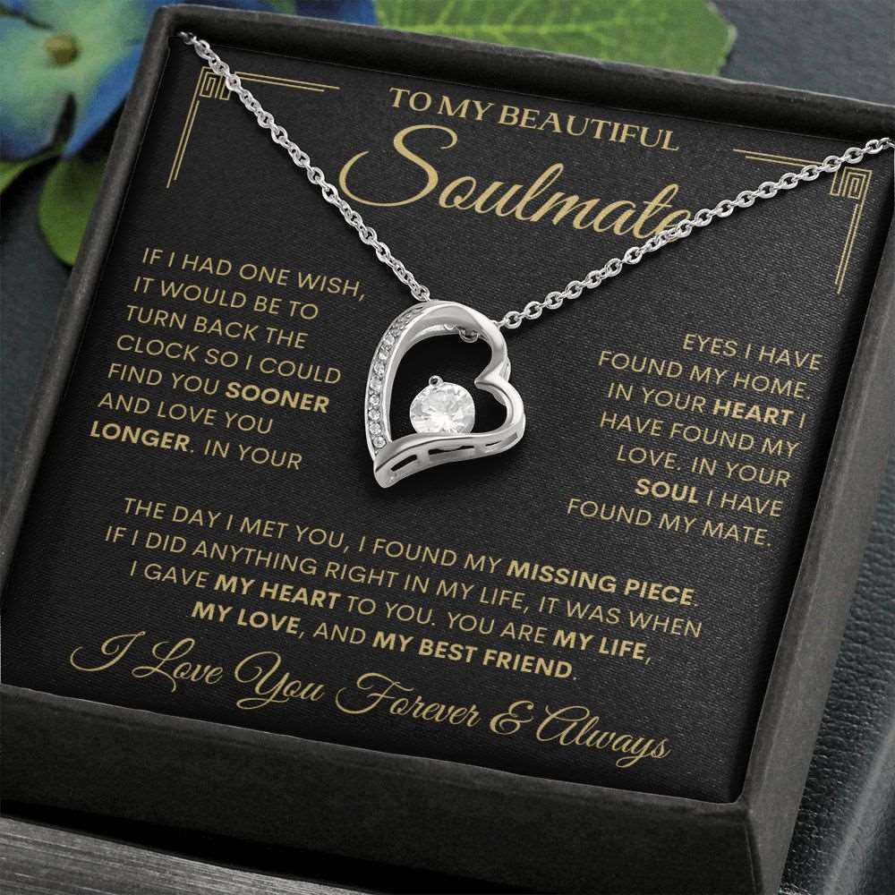 To My Beautiful Soulmate | Find You Sooner | Forever Love Necklace