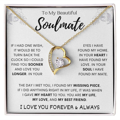 To My Beautiful Soulmate | In Your Soul | Forever Love Necklace