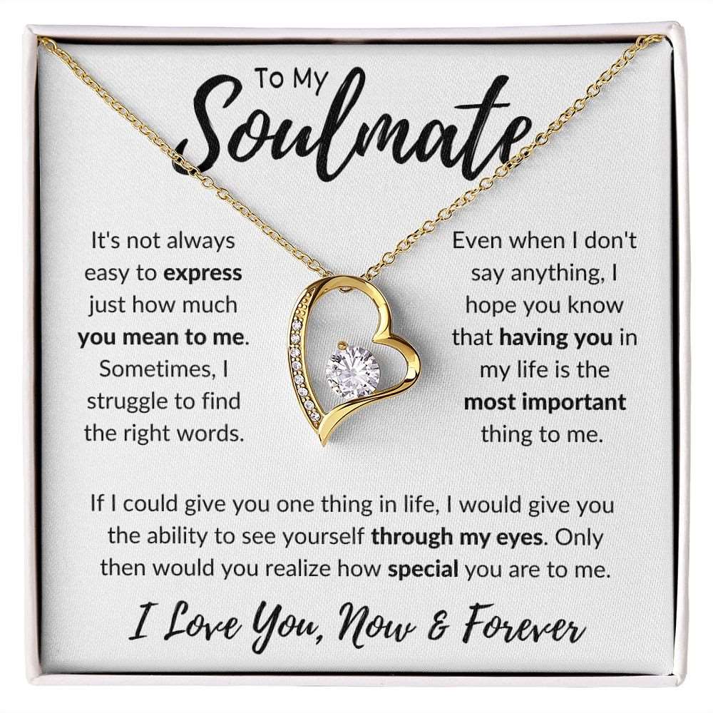 To My Soulmate | Forever Love Necklace | Gift For Her | Valentines Day | Anniversary | Special Occasion