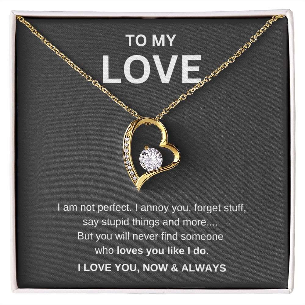 To My Love | Loves You Like I Do | Forever Love Necklace