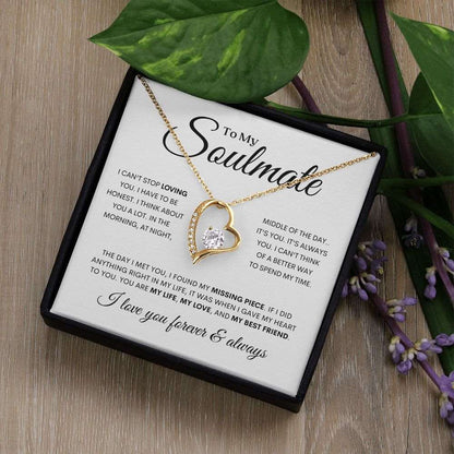 To My Soulmate | I Can't Stop Loving You | Forever Love Necklace