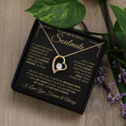 To My Beautiful Soulmate | Find You Sooner | Forever Love Necklace