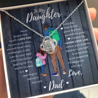 To My Daughter | Dance in the Rain | Love Knot Necklace