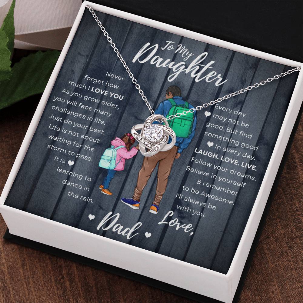 To My Daughter | Dance in the Rain | Love Knot Necklace