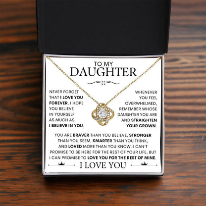 To My Daughter, I Love You! Necklace - SLV3