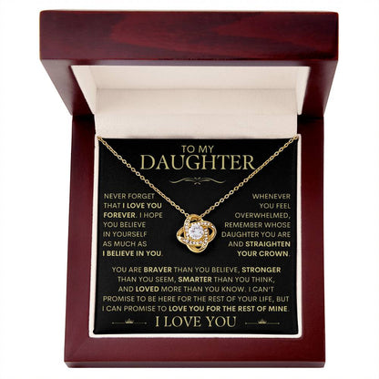 To My Daughter, Never Forget That I Love You Necklace - SLV1