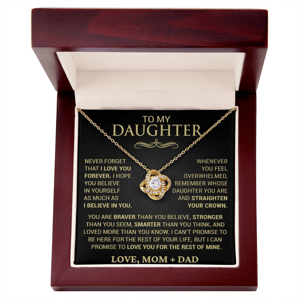 To My Daughter. Never Forget - Love Mom + Dad