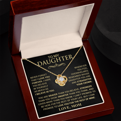 Straighten Your Crown Necklace - Love Mom