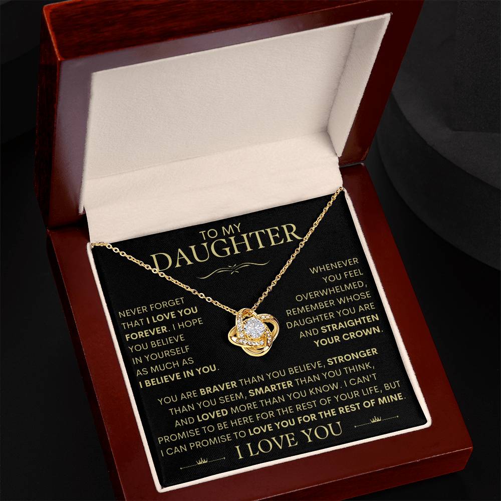 To My Daughter, Never Forget That I Love You Necklace - SLV1