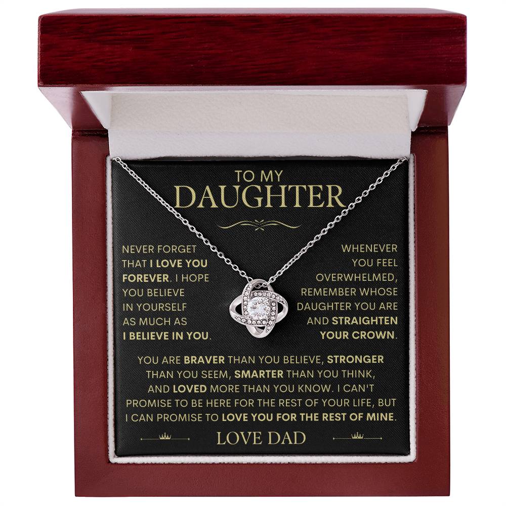 To My Daughter, Love Dad Love Knot- SLV2