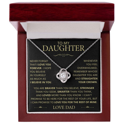 To My Daughter, Love Dad Love Knot- SLV2