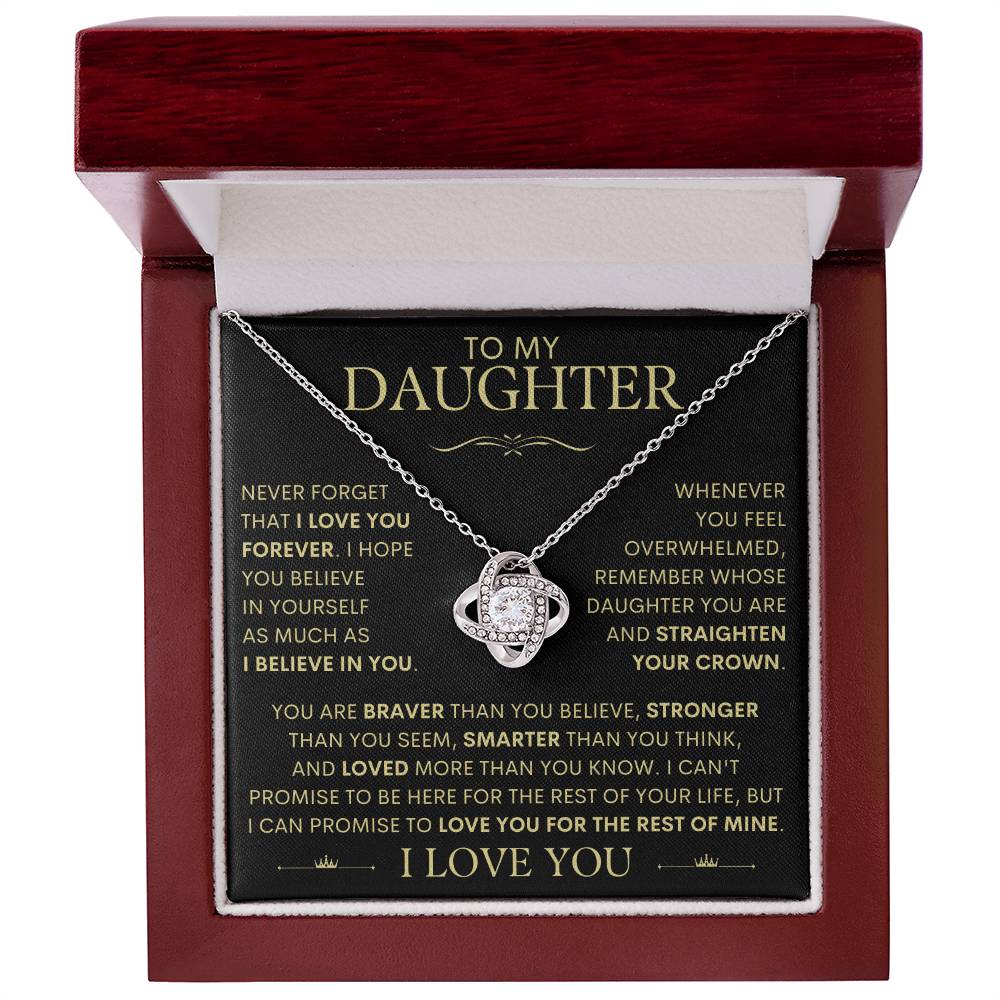 To My Daughter, Never Forget That I Love You Necklace - SLV1