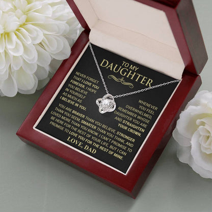 Beautiful Gift for Daughter From Dad "Never Forget That I Love You" Necklace