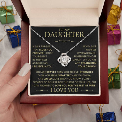 To My Daughter, Never Forget That I Love You Necklace - SLV1