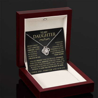 Beautiful Gift for Daughter "Never Forget That I Love You" Necklace