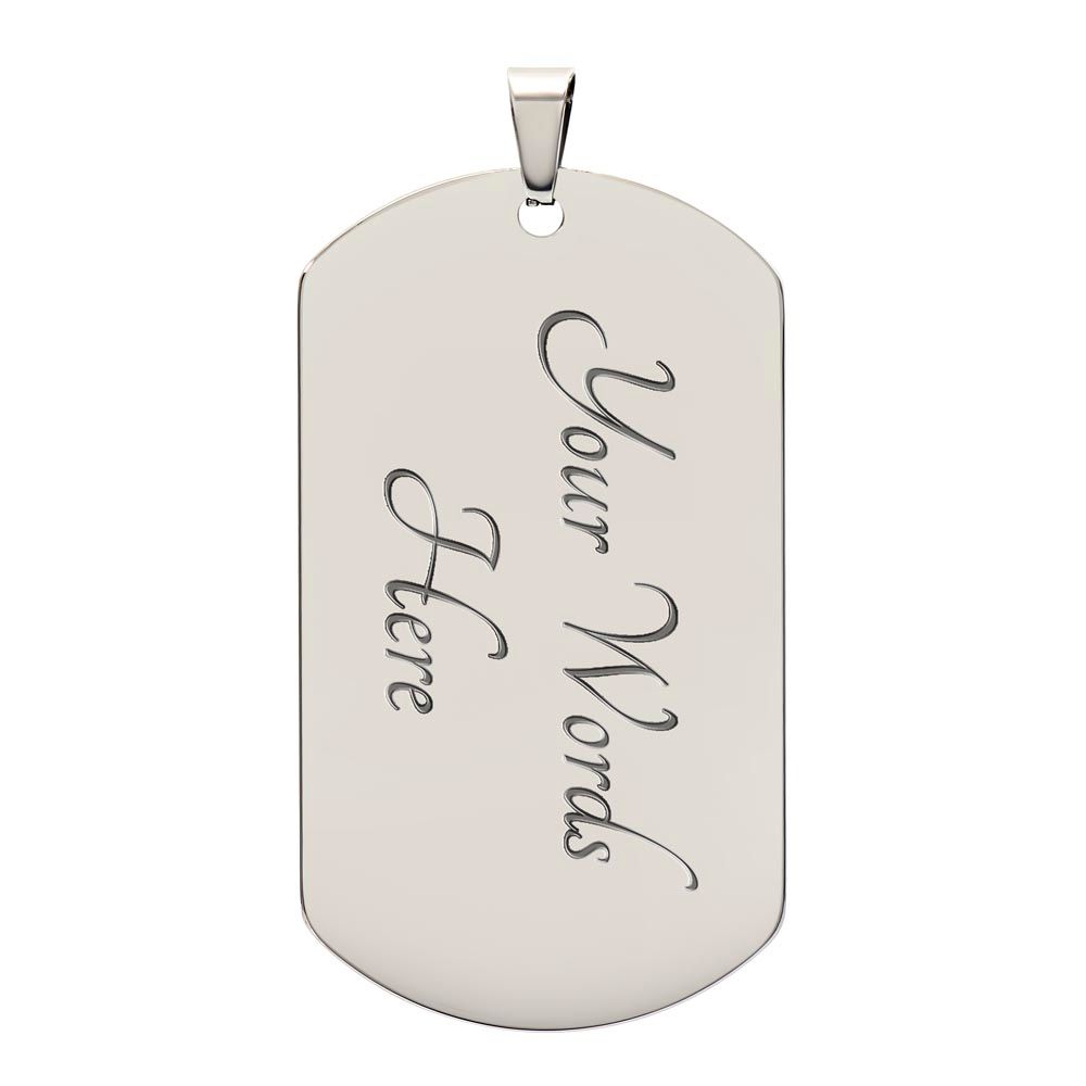 To My Badass Daughter Dog Tag | Badass Daughter Necklace | Necklace for Daughter | Gift for Daughter | Birthday Gift | Wedding Gift | Military Dog Tag | Dog Tag
