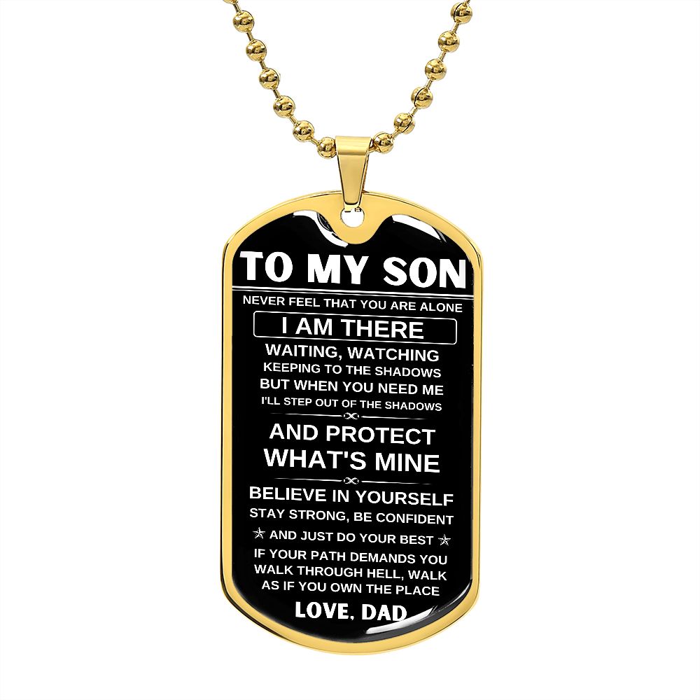 To My Son | I Will Protect You | Dog Tag