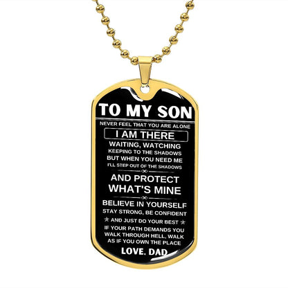 To My Son | I Will Protect You | Dog Tag