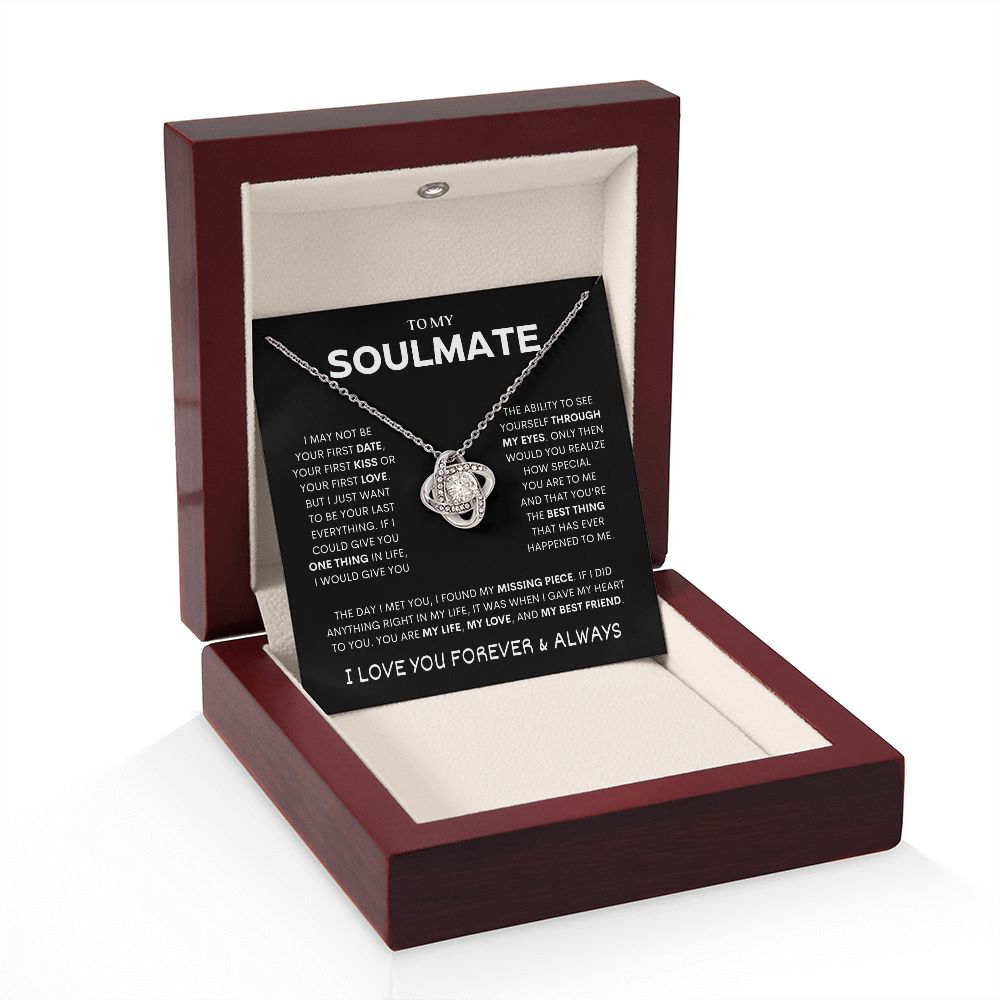 To My Soulmate | You Are My Missing Piece | Love Knot Necklace