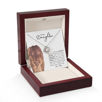 To My Daughter | This Old Lioness | Love Knot Necklace